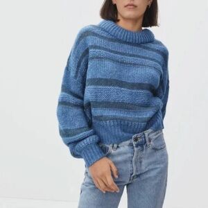 Everlane Blue Crew Neck Sweater